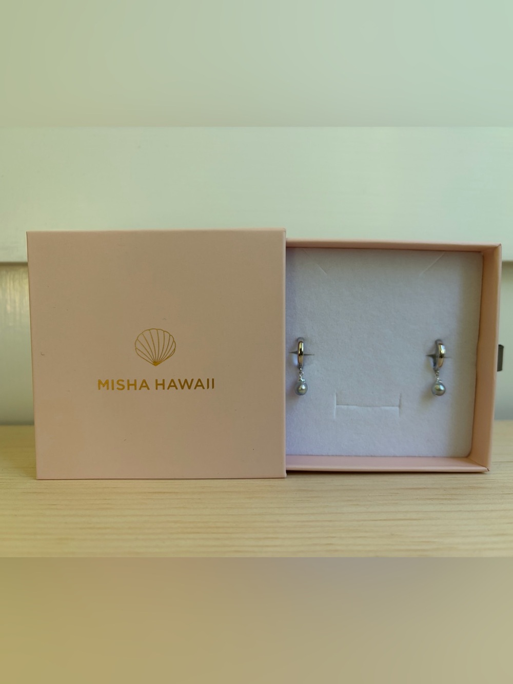 Misha Hawaii Tahitian Keshi Pearl Huggie Earrings (OS)